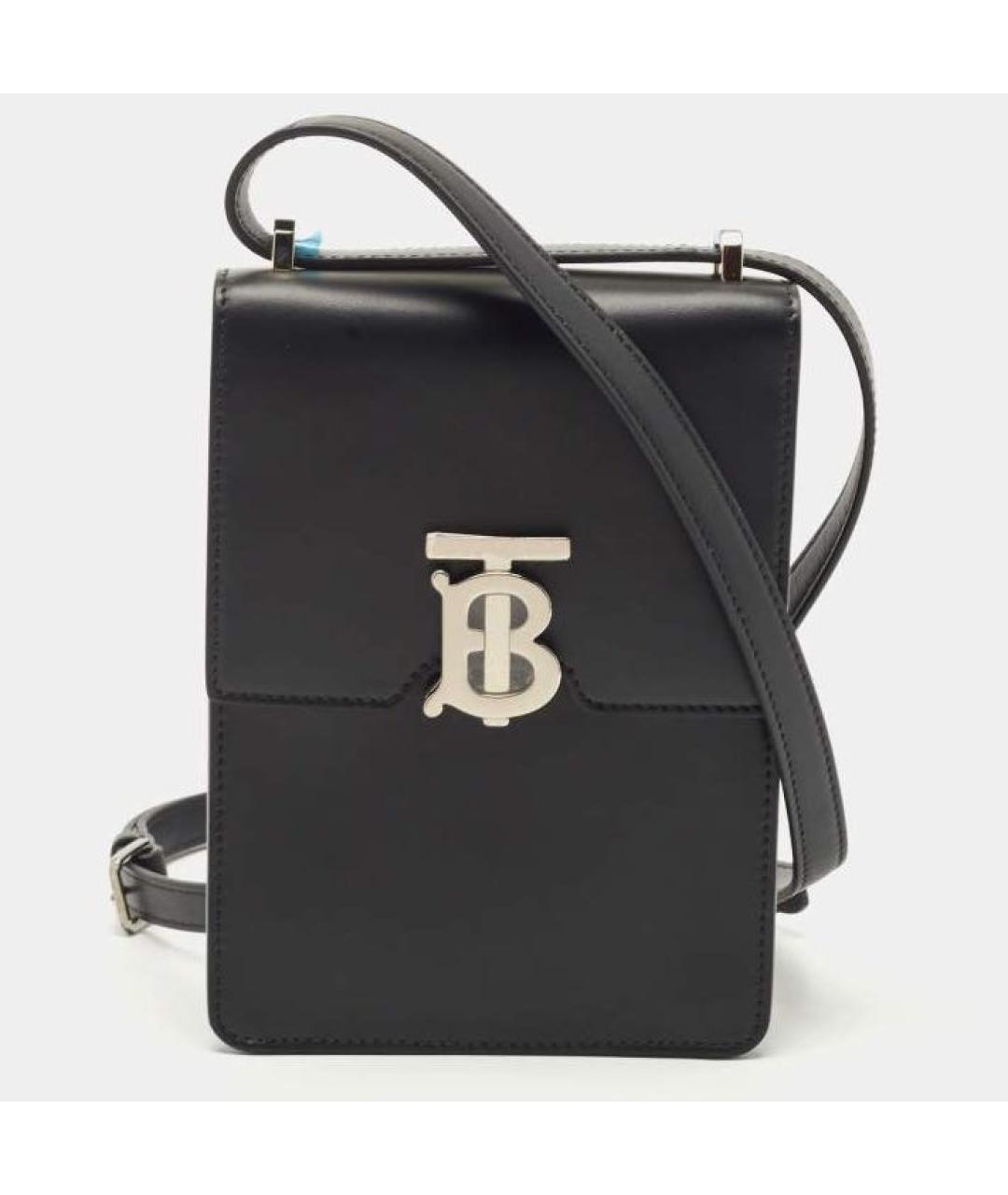 BURBERRY Черная кожаная сумка через плечо, фото 3