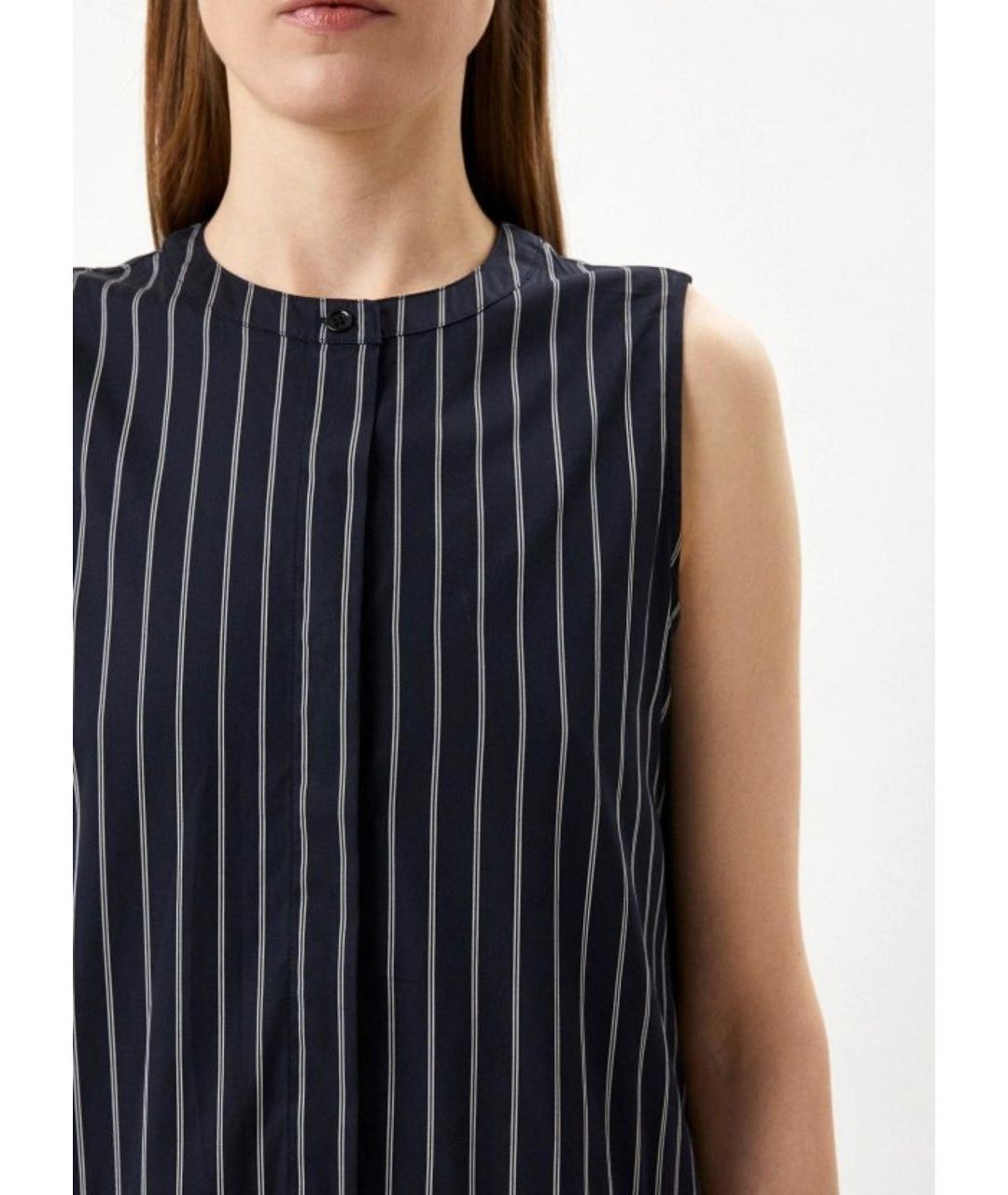 MAX MARA Темно-синее хлопковое повседневное платье, фото 7