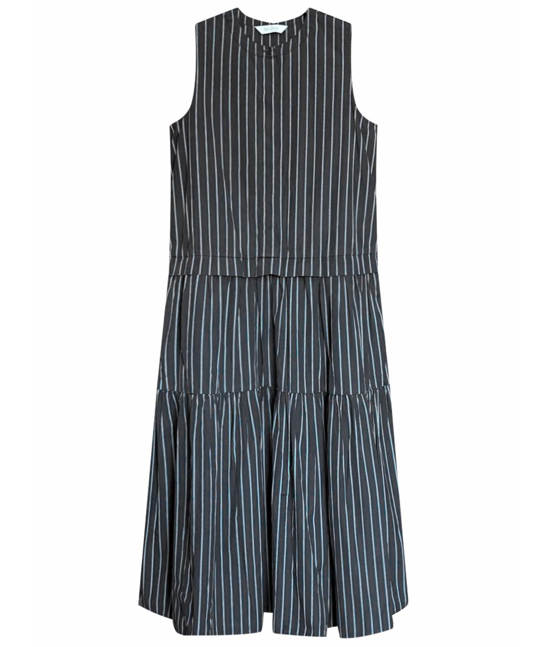 MAX MARA Темно-синее хлопковое повседневное платье, фото 1