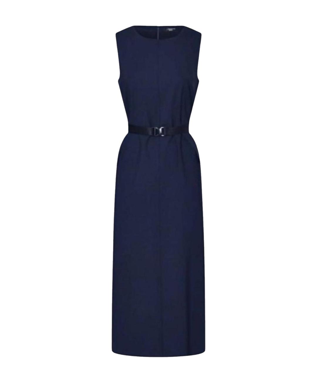 WEEKEND MAX MARA Темно-синее шерстяное повседневное платье, фото 1