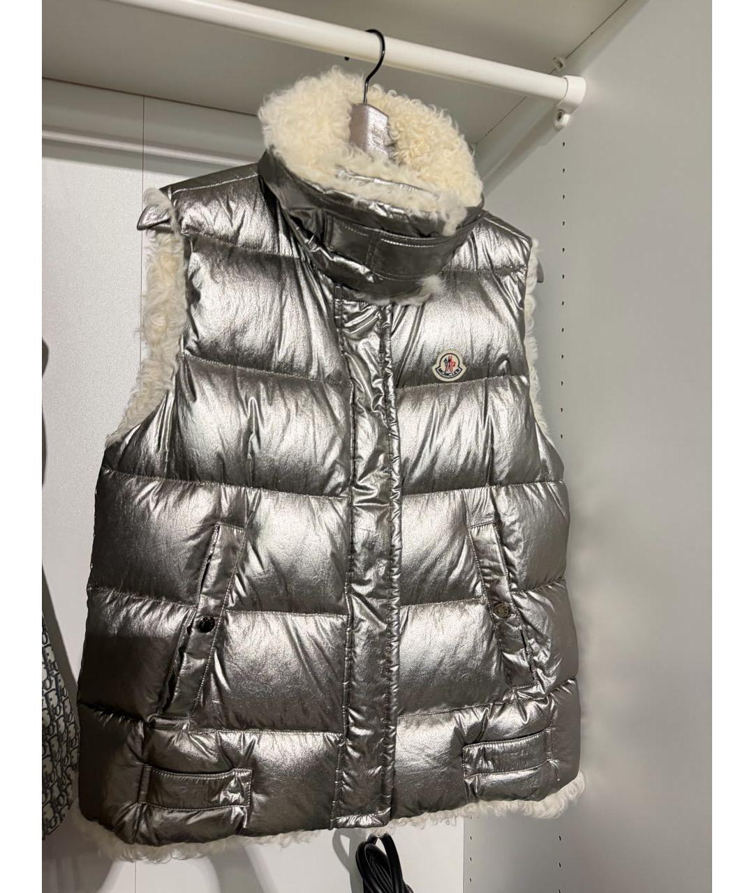 MONCLER Серебряный жилет, фото 3