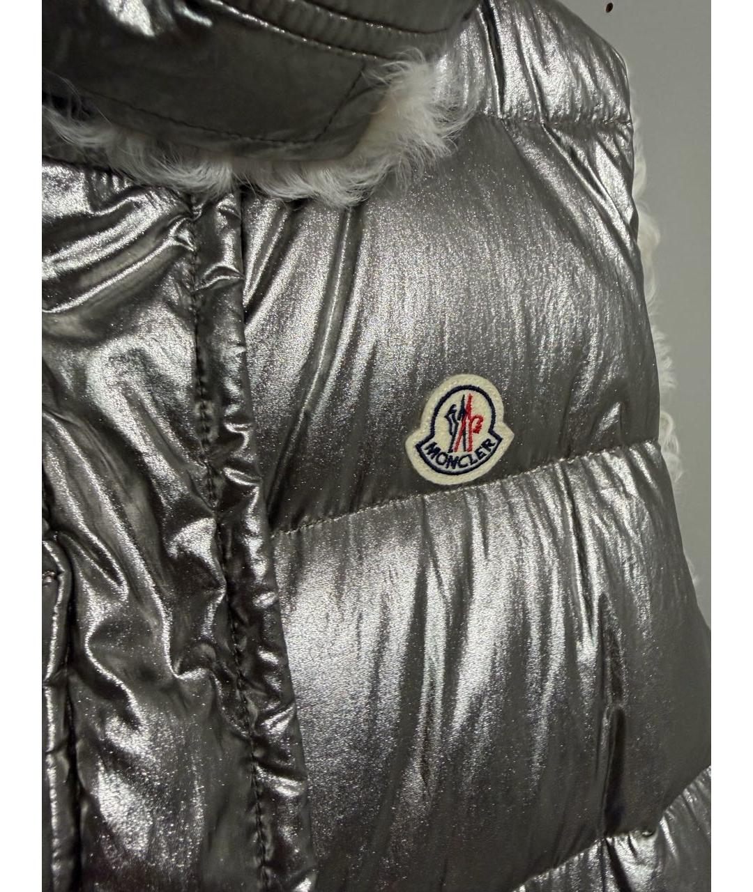 MONCLER Серебряный жилет, фото 4