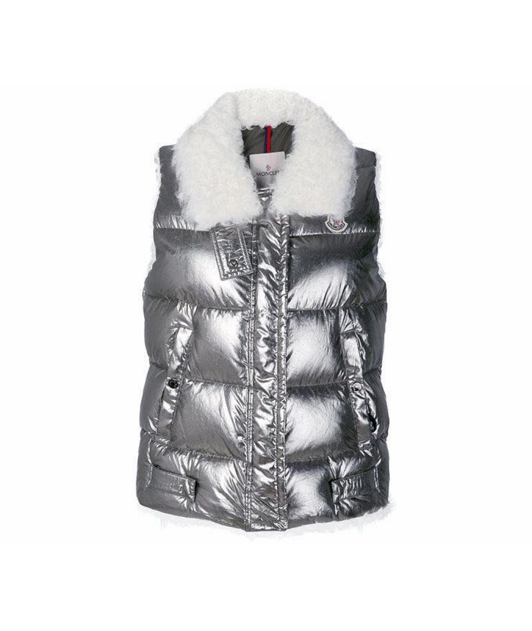 MONCLER Серебряный жилет, фото 9