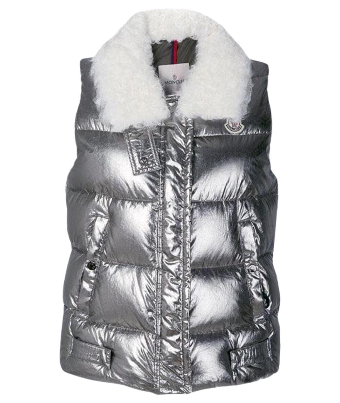 MONCLER Серебряный жилет, фото 1