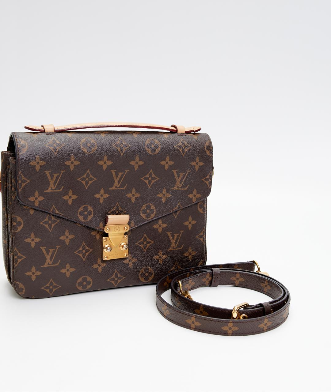 LOUIS VUITTON Коричневая сумка через плечо из канвы, фото 6