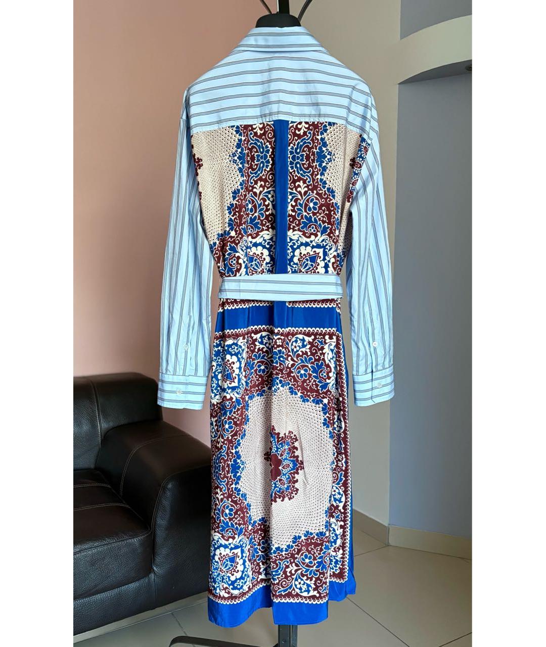 WEEKEND MAX MARA Мульти хлопковое повседневное платье, фото 4