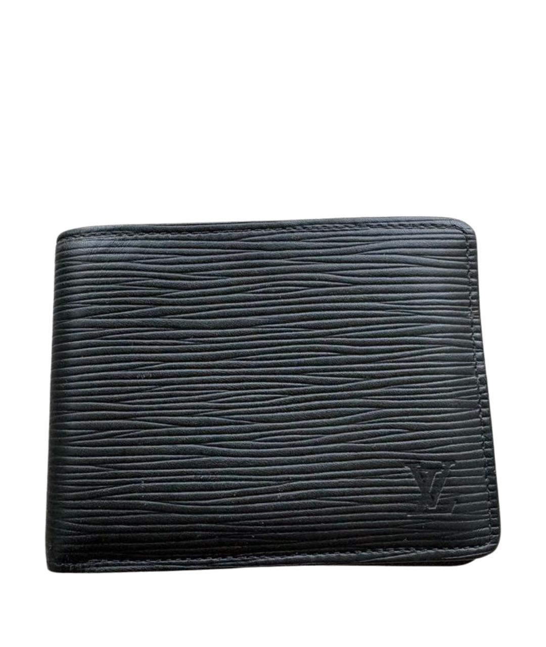 LOUIS VUITTON Черный кожаный кошелек, фото 1