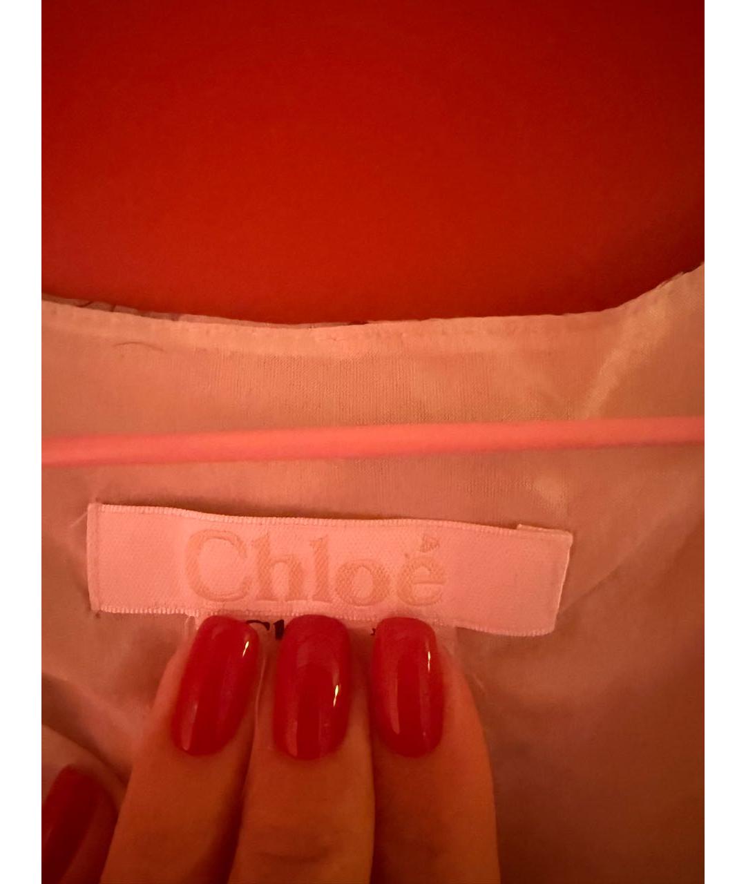 CHLOE Мульти шелковое коктейльное платье, фото 4