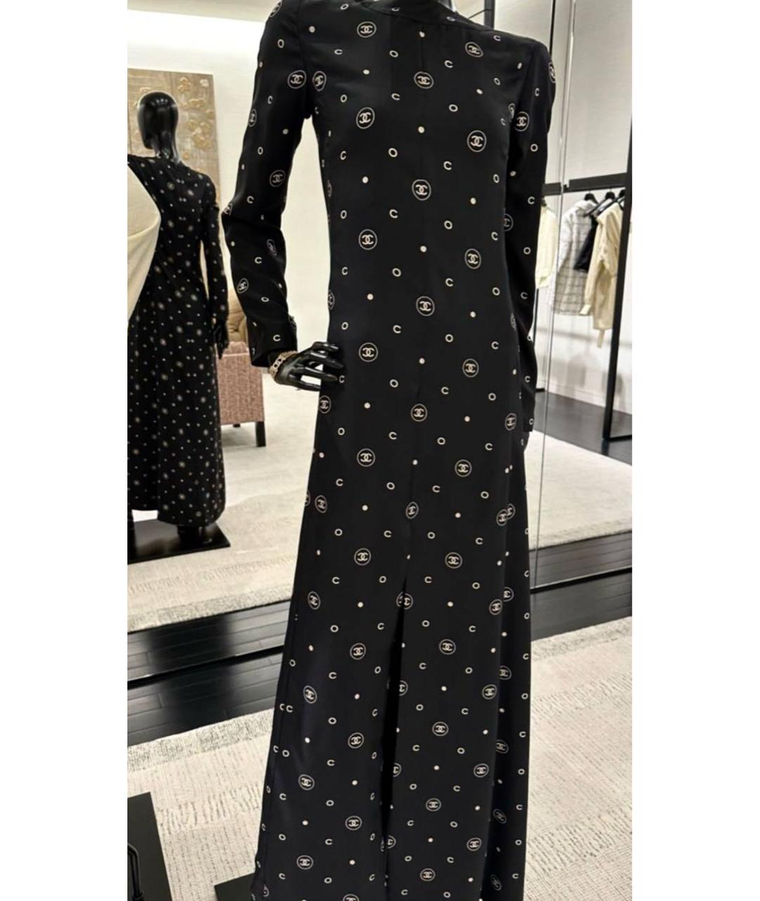 CHANEL Черное шелковое вечернее платье, фото 5