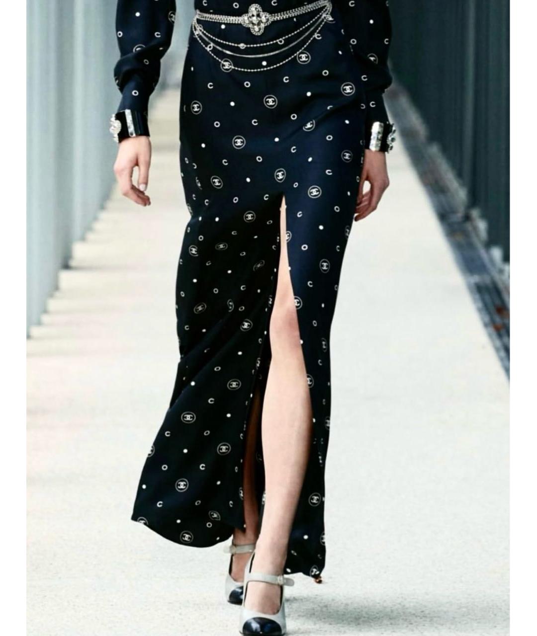 CHANEL Черное шелковое вечернее платье, фото 4