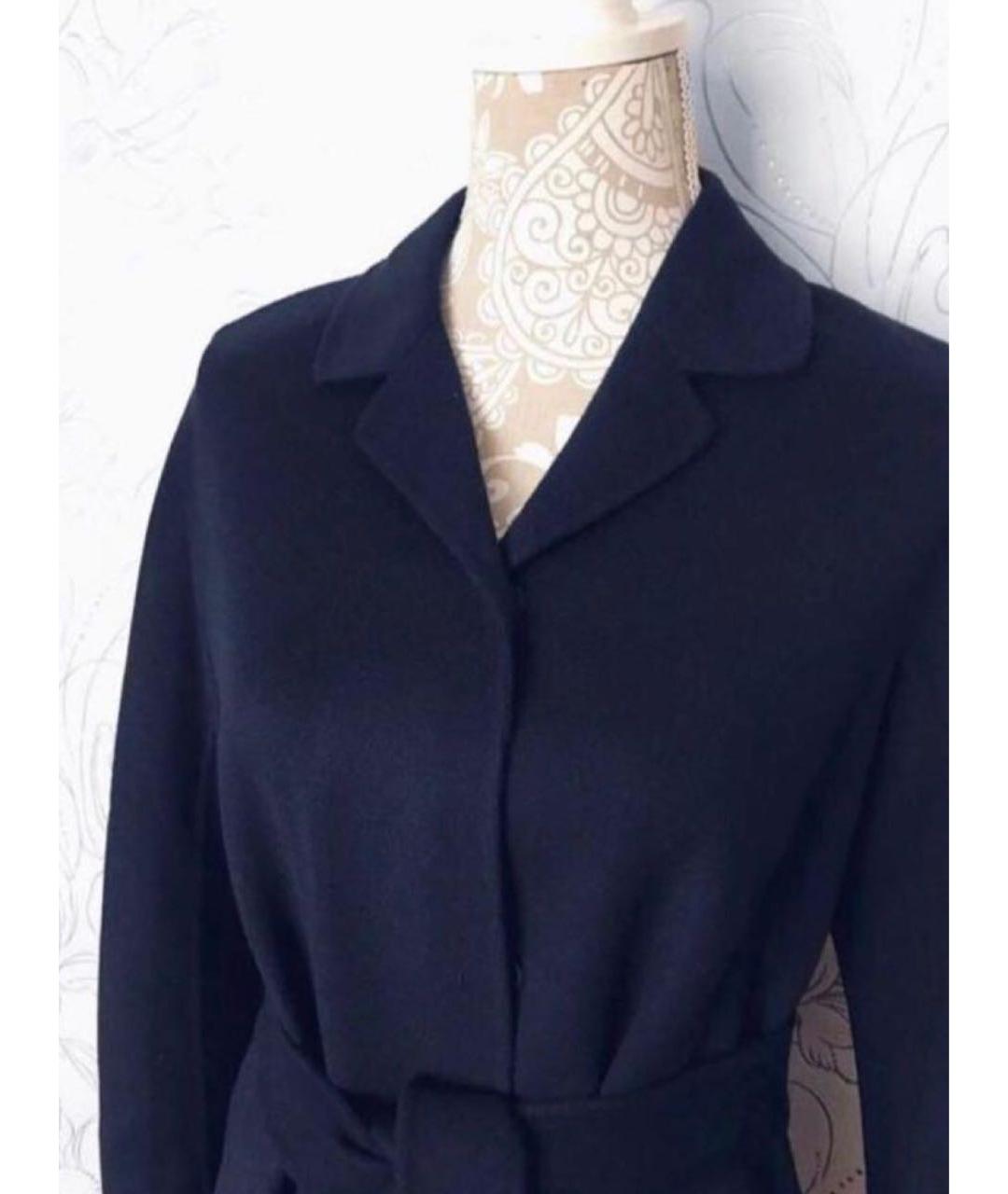 'S MAX MARA Темно-синее шерстяное пальто, фото 3