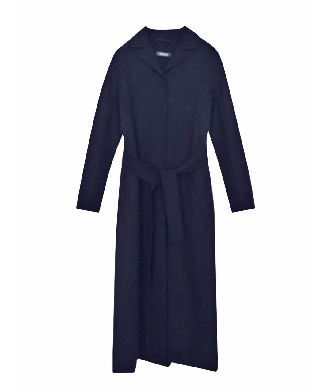 'S MAX MARA Темно-синее шерстяное пальто, фото 1