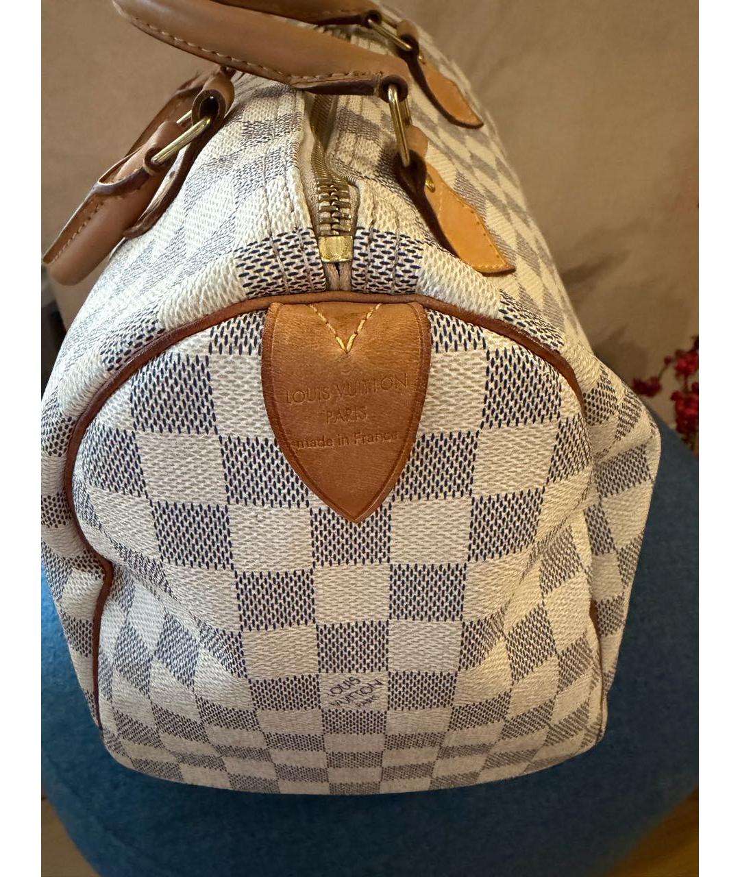 LOUIS VUITTON Бежевая сумка с короткими ручками из канвы, фото 3