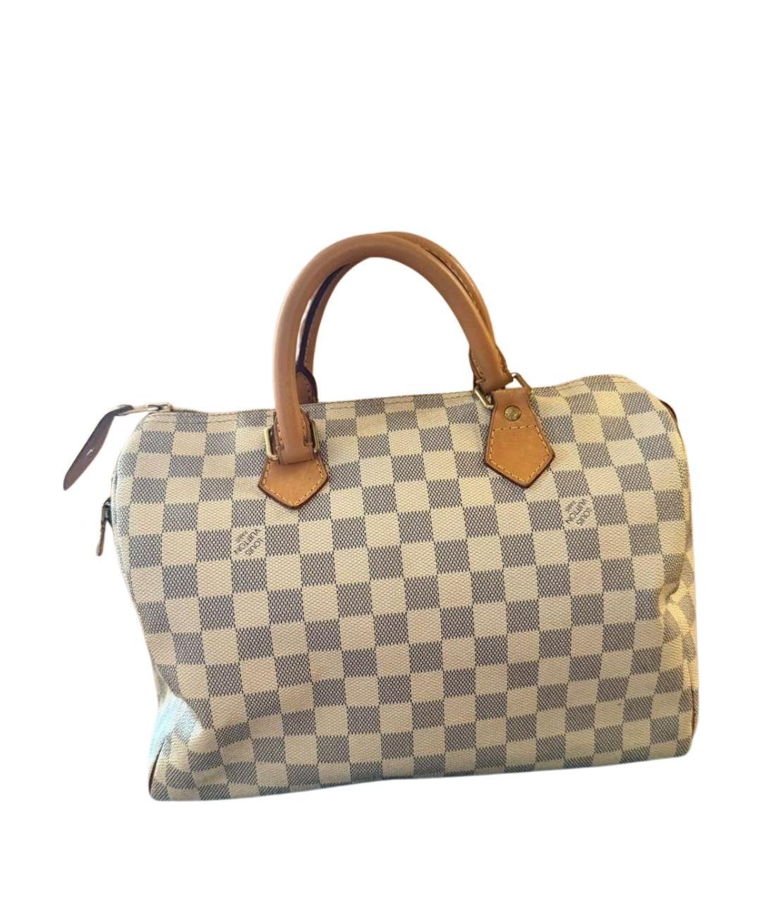 LOUIS VUITTON Бежевая сумка с короткими ручками из канвы, фото 1