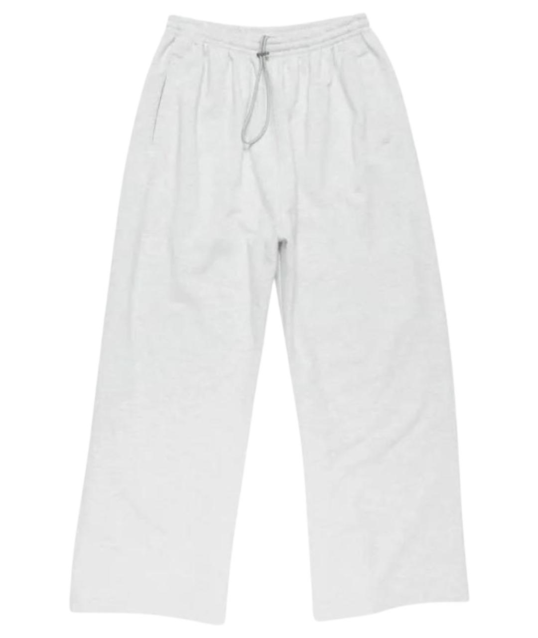 ACNE STUDIOS Серые хлопко-эластановые повседневные брюки, фото 6