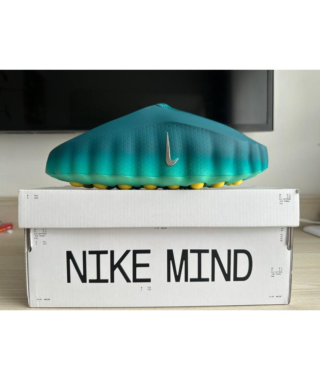 NIKE Зеленые шлепанцы, фото 4