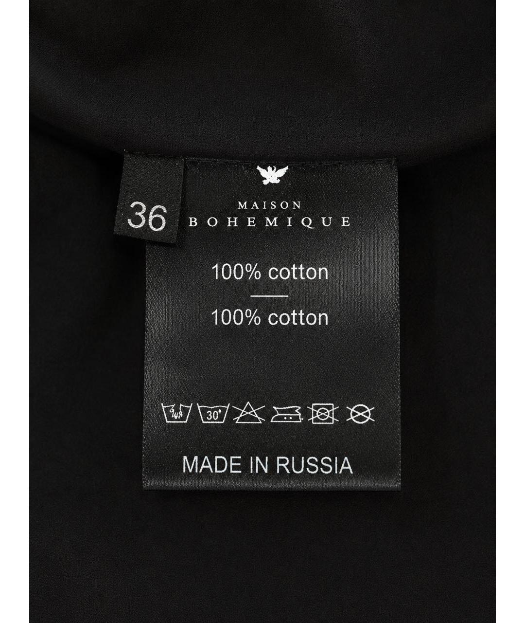 BOHEMIQUE Черное хлопковое повседневное платье, фото 5