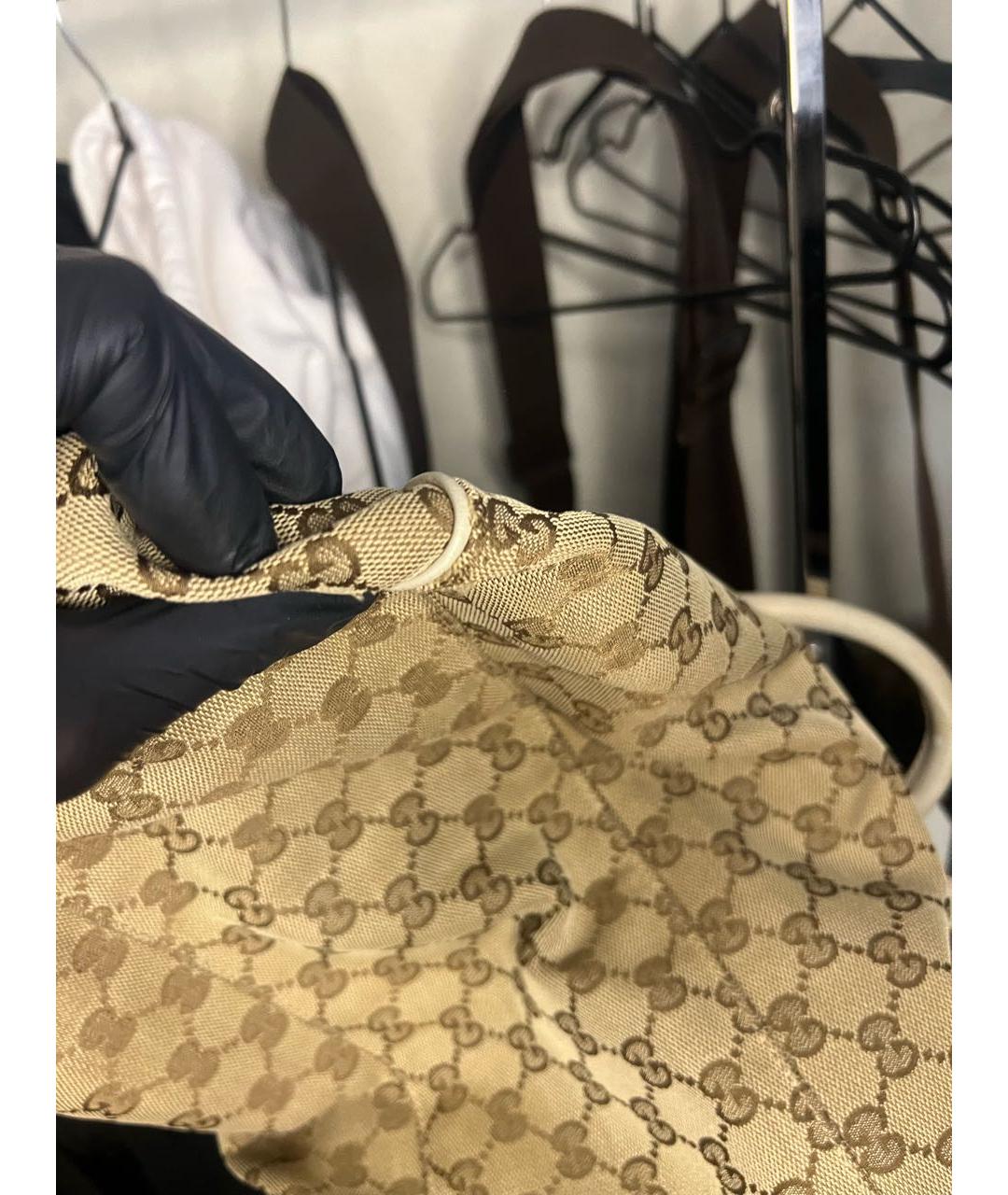 GUCCI Бежевая сумка тоут, фото 8