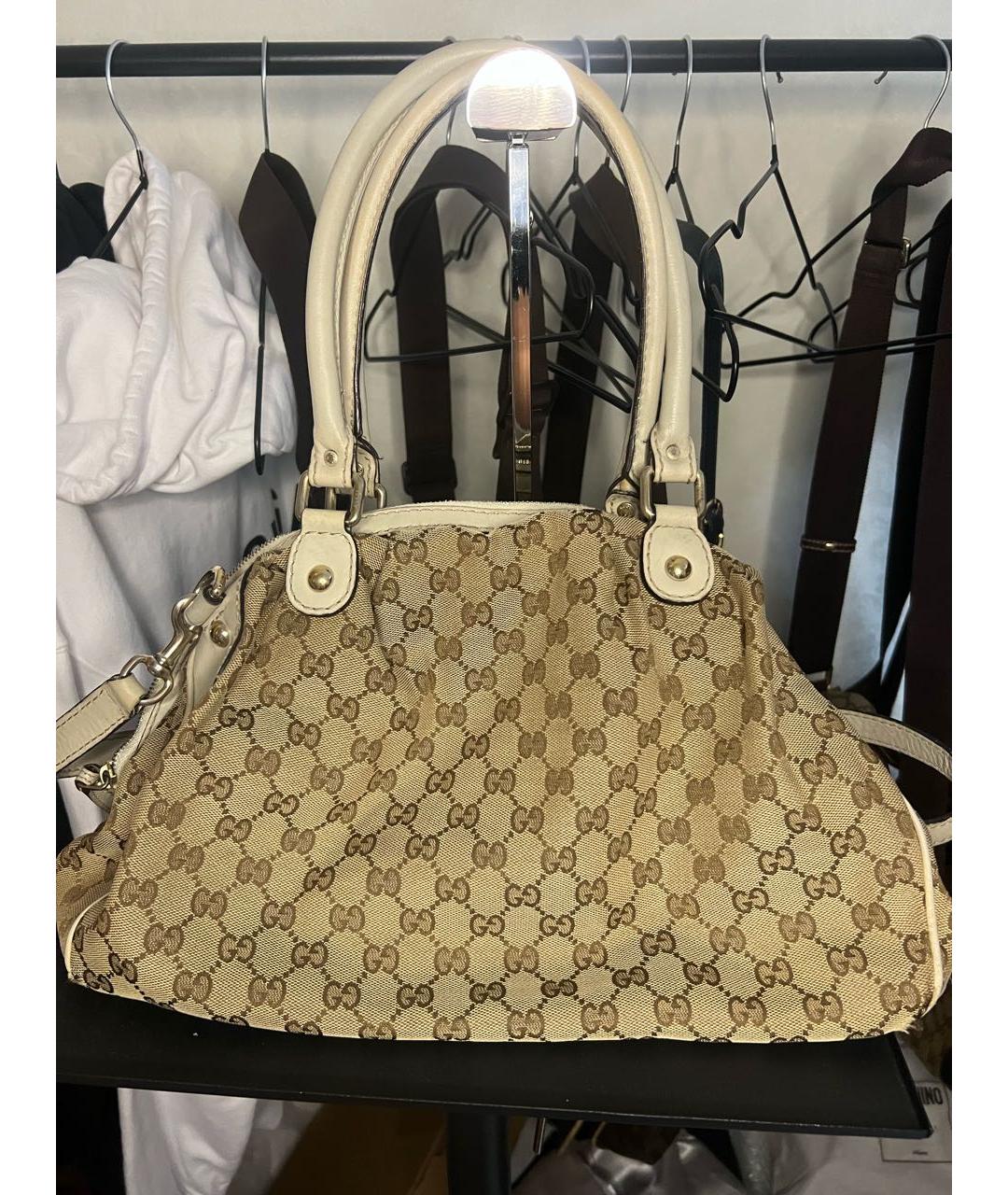 GUCCI Бежевая сумка тоут, фото 9