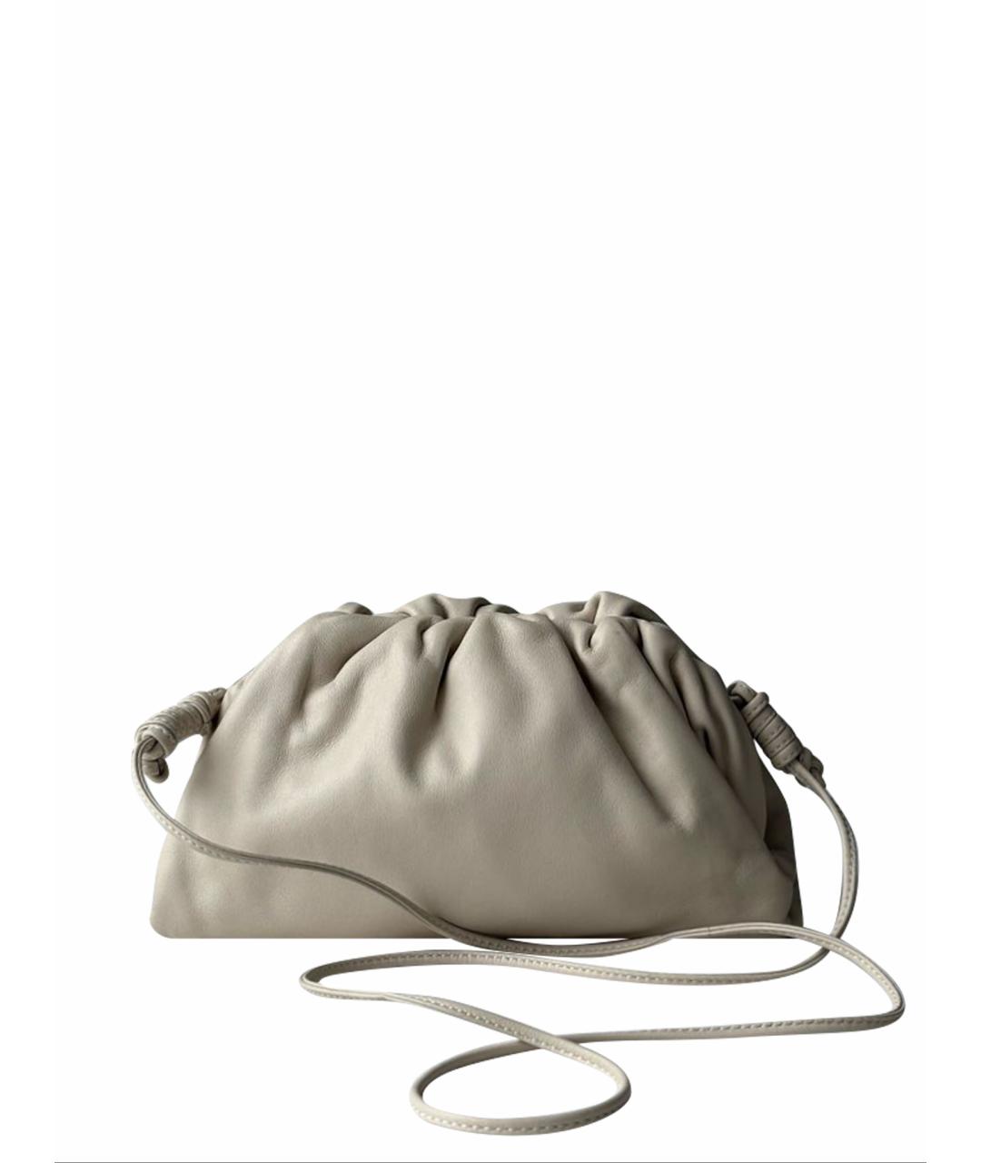 BOTTEGA VENETA Белая кожаная сумка через плечо, фото 7