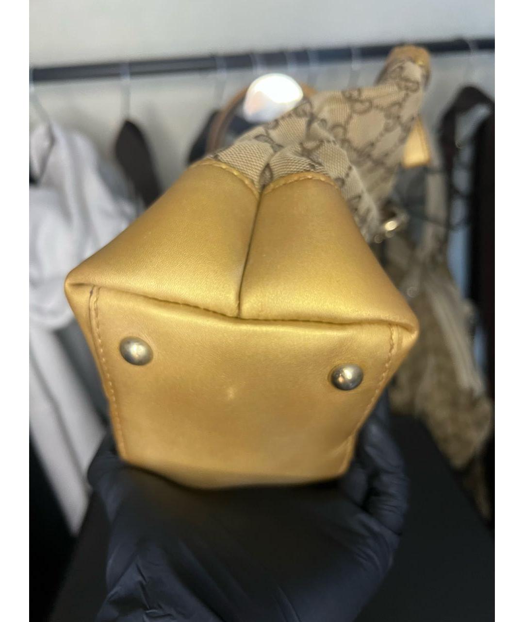 GUCCI Горчичная сумка тоут, фото 4