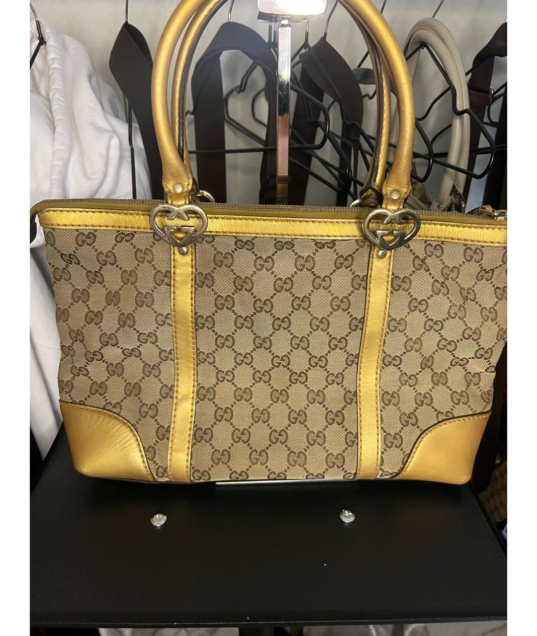 GUCCI Горчичная сумка тоут, фото 2