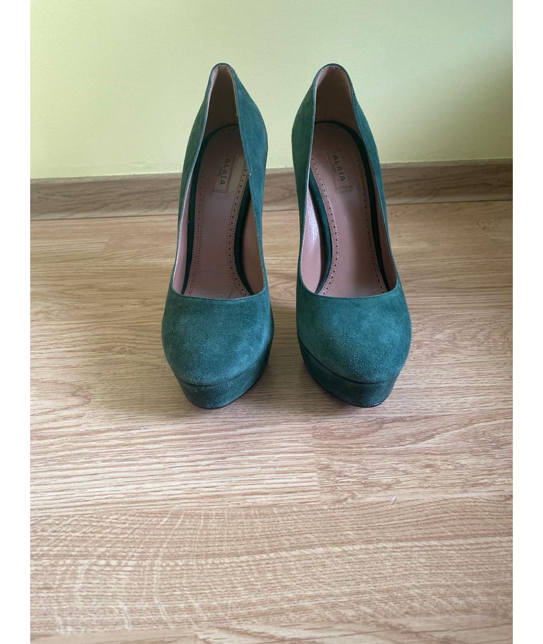 ALAIA Зеленые замшевые туфли, фото 2