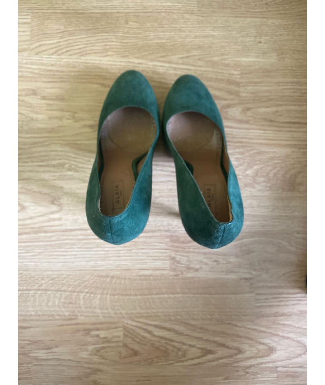 ALAIA Зеленые замшевые туфли, фото 3