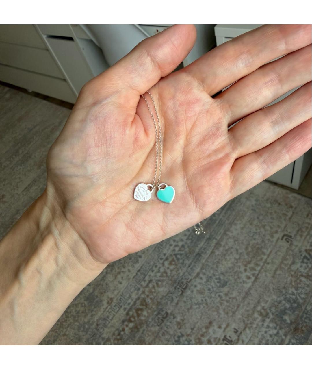 TIFFANY&CO Бирюзовая серебряная подвеска, фото 4