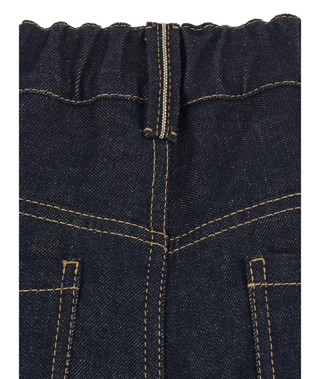 BRUNELLO CUCINELLI Синие хлопковые прямые джинсы, фото 4