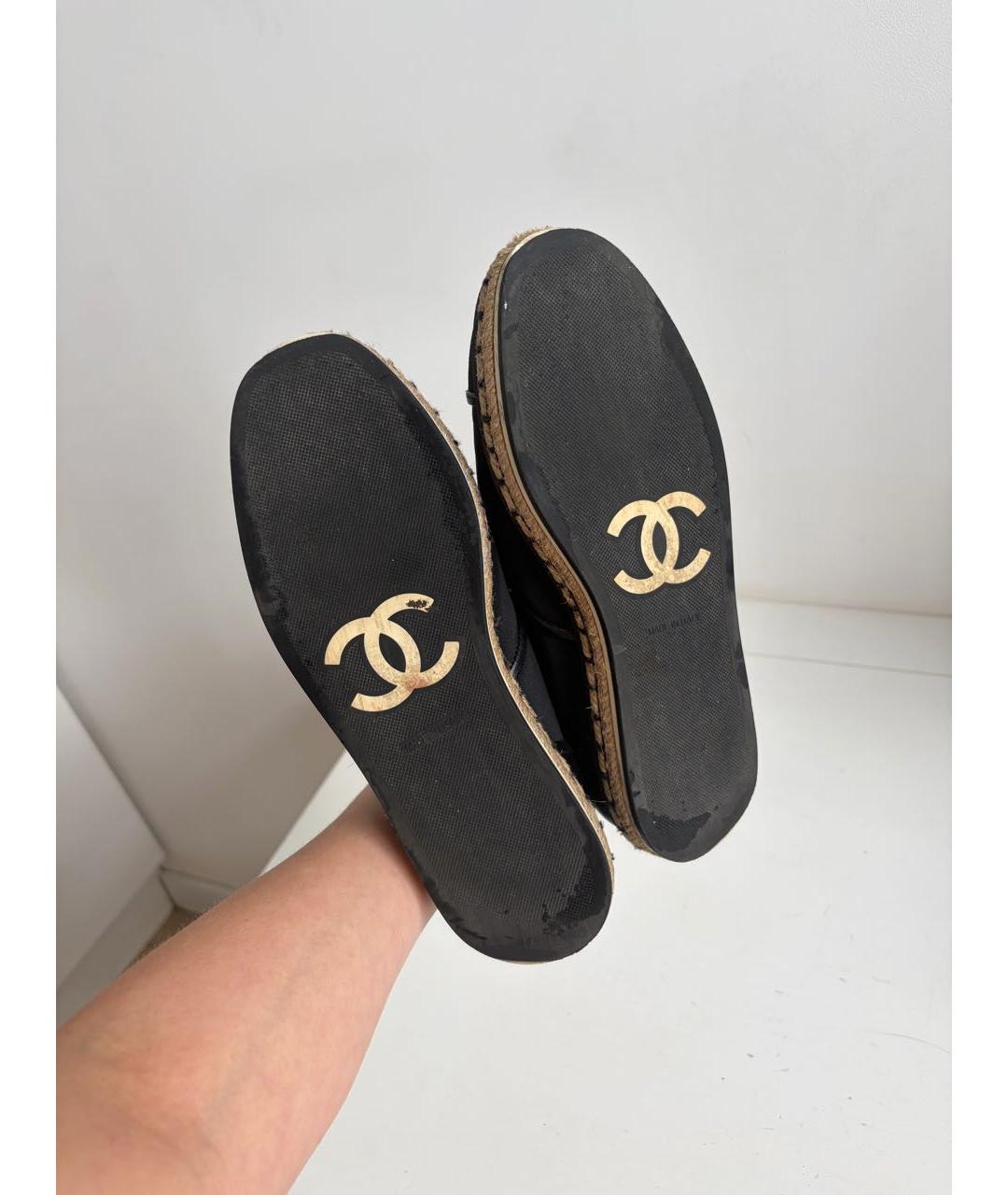 CHANEL Черные текстильные кеды, фото 7