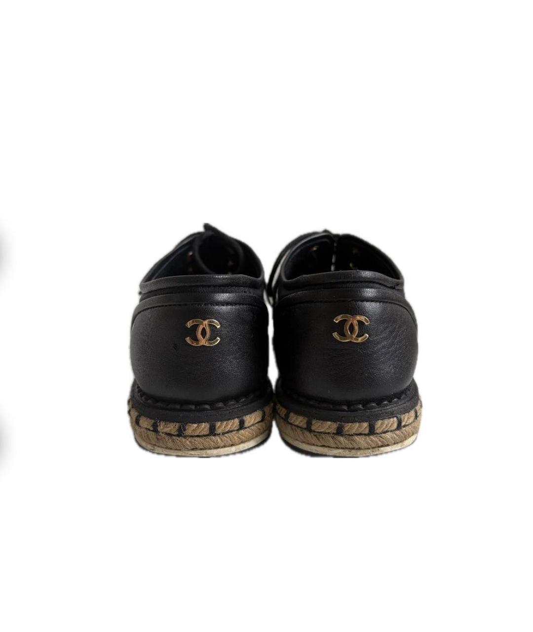CHANEL Черные текстильные кеды, фото 3