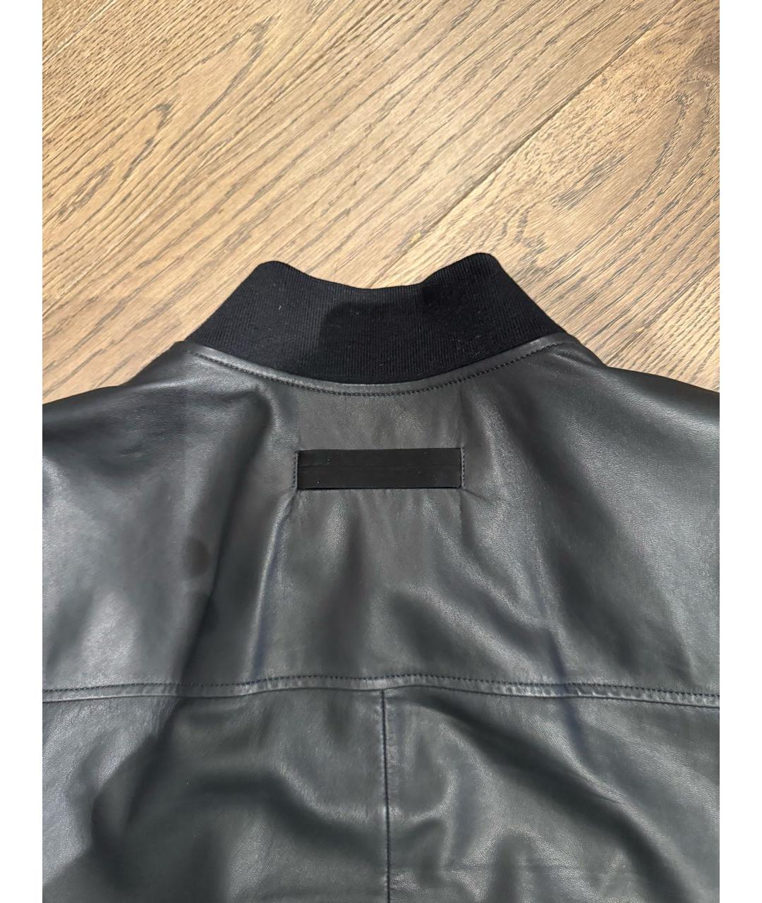 ZEGNA Черная кожаная куртка, фото 3