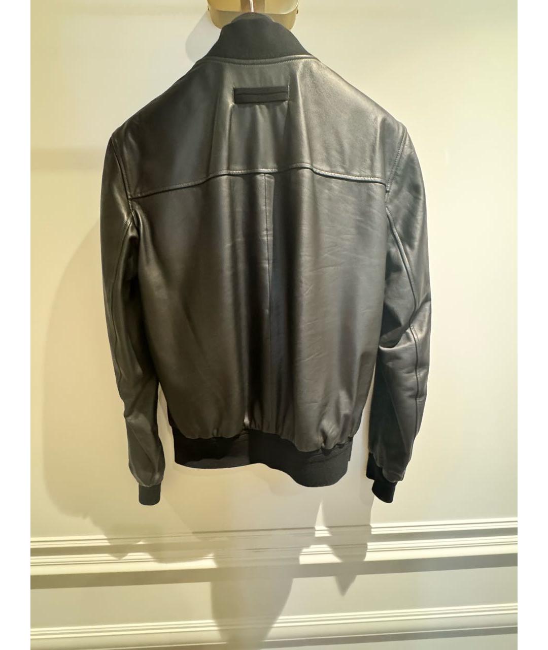 ZEGNA Черная кожаная куртка, фото 2
