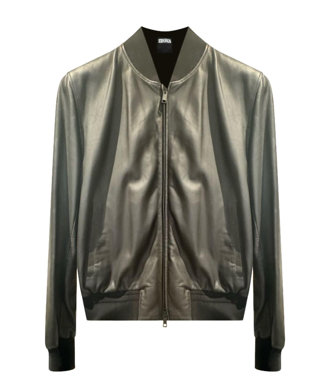 ZEGNA Черная кожаная куртка, фото 1