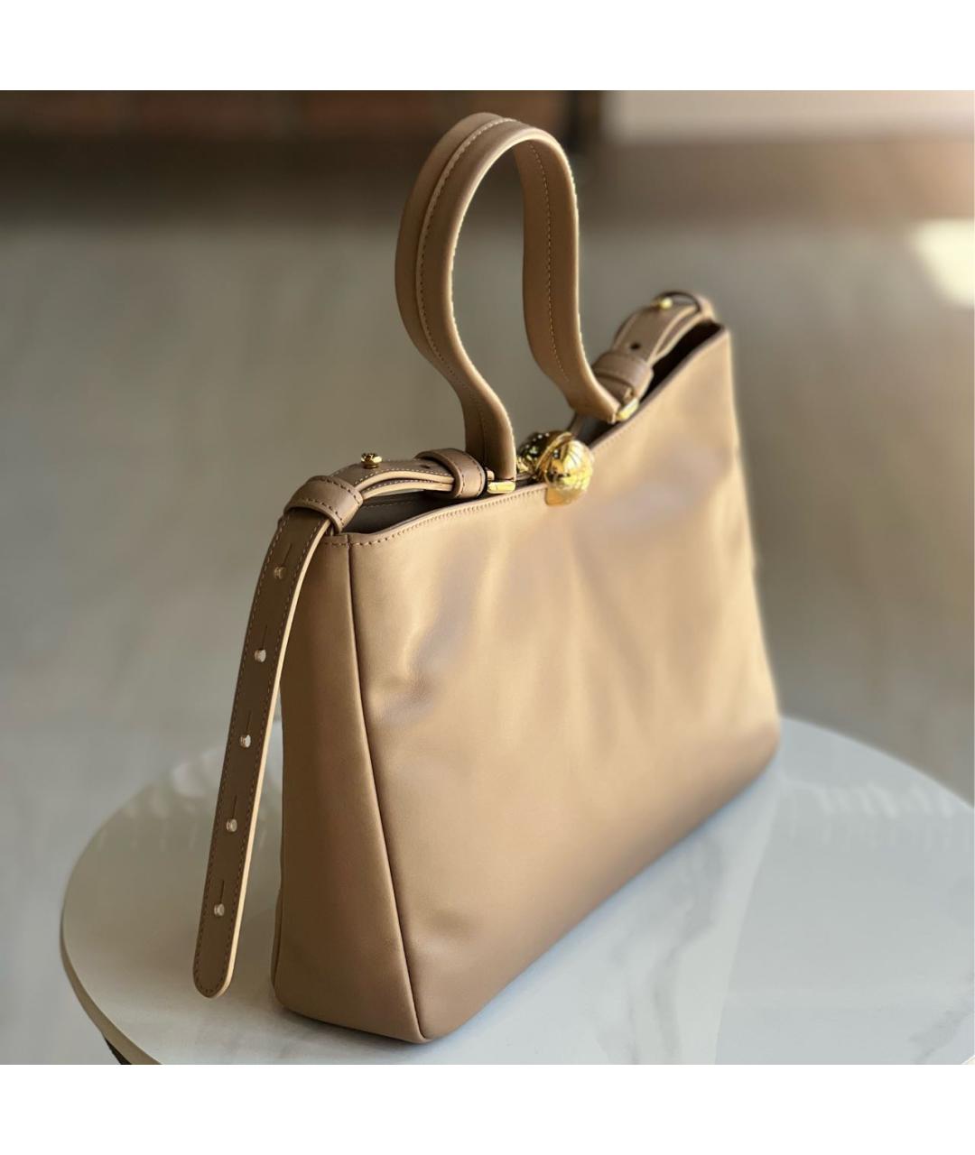 FURLA Бежевая кожаная сумка через плечо, фото 2