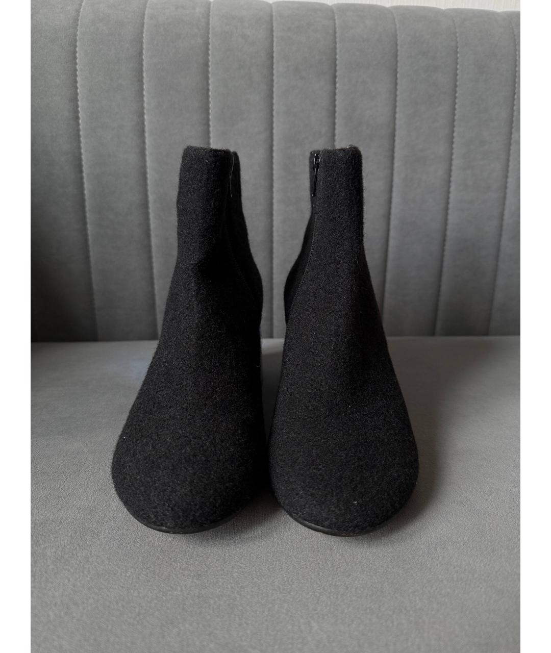 MM6 MAISON MARGIELA Черные текстильные ботильоны, фото 2