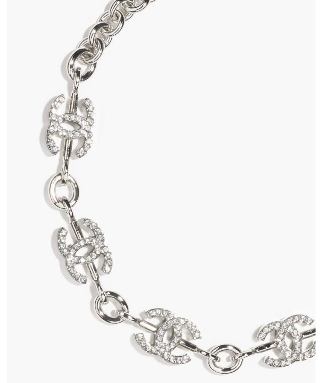 CHANEL Серебряное металлическое колье, фото 3