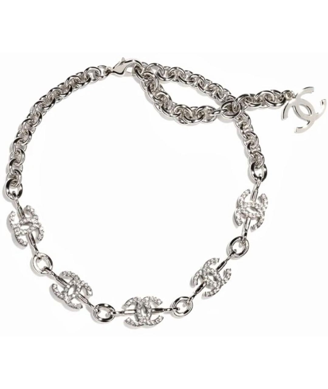 CHANEL Серебряное металлическое колье, фото 7