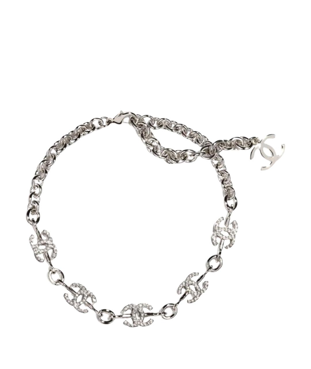 CHANEL Серебряное металлическое колье, фото 1