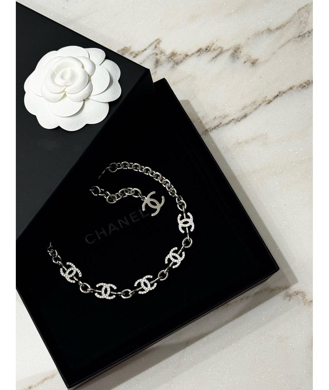 CHANEL Серебряное металлическое колье, фото 5