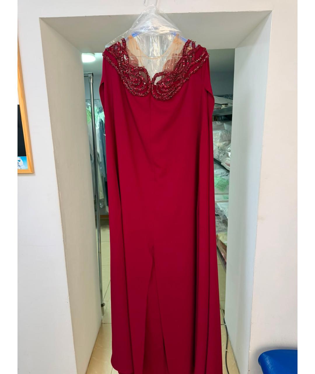 ZUHAIR MURAD Бордовое креповое вечернее платье, фото 2