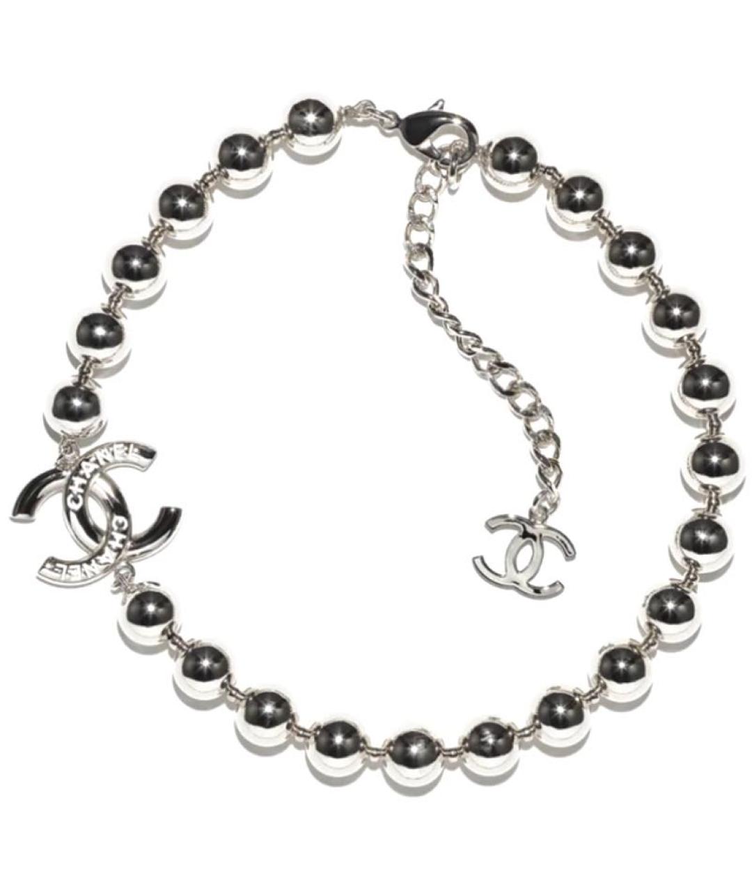 CHANEL Серебряное металлическое колье, фото 1