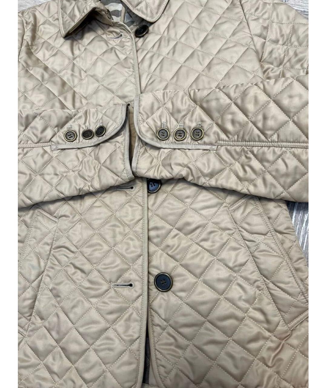 BURBERRY Бежевая хлопковая куртка, фото 4