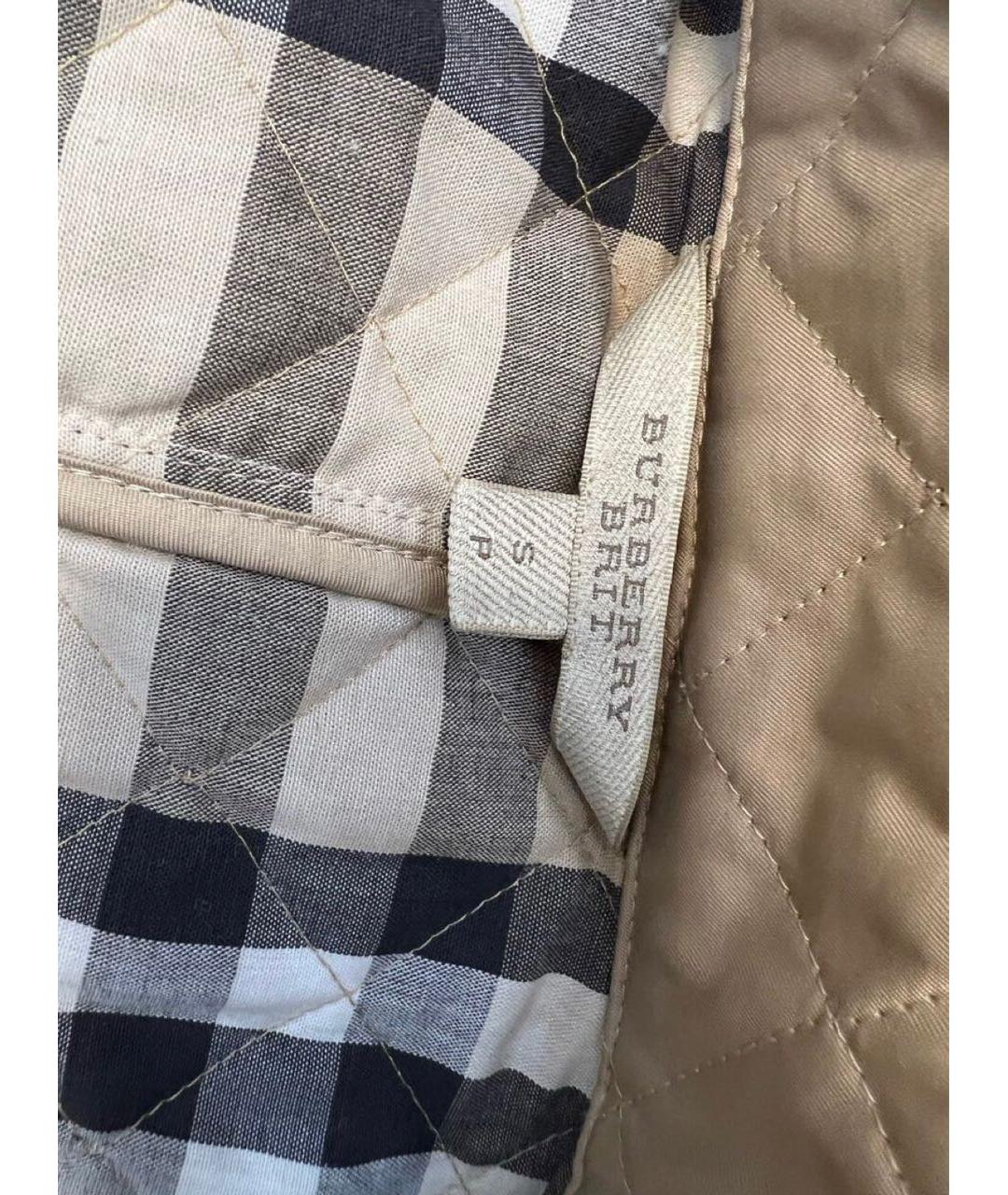 BURBERRY Бежевая хлопковая куртка, фото 7