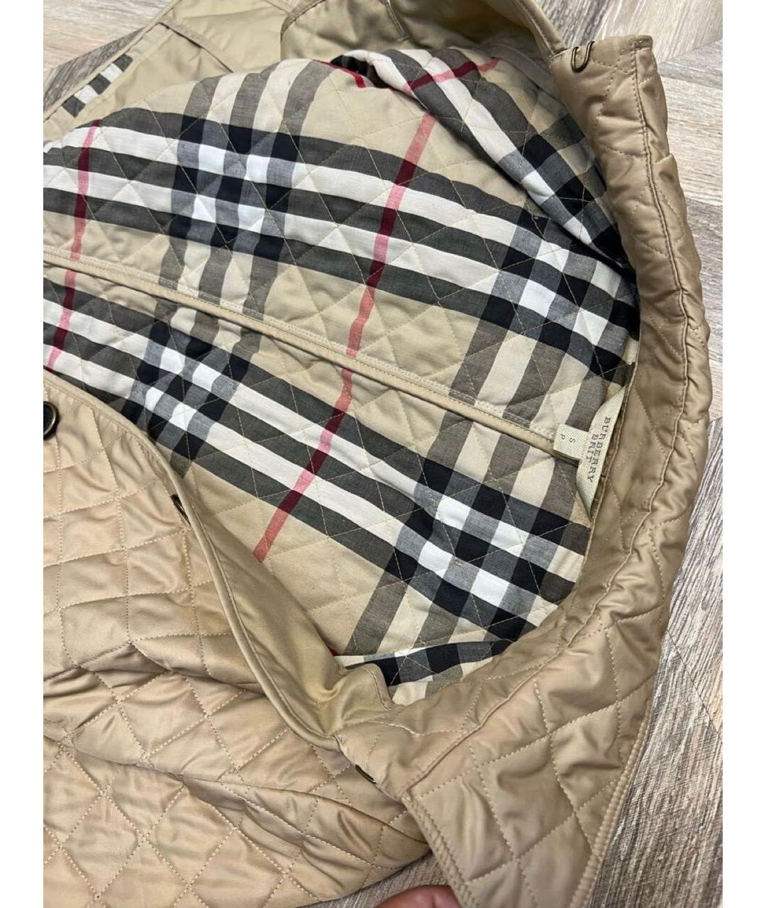 BURBERRY Бежевая хлопковая куртка, фото 3