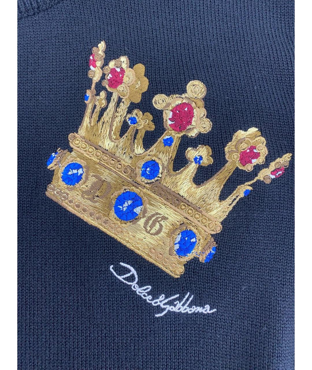 DOLCE&GABBANA Черный шерстяной джемпер / свитер, фото 4