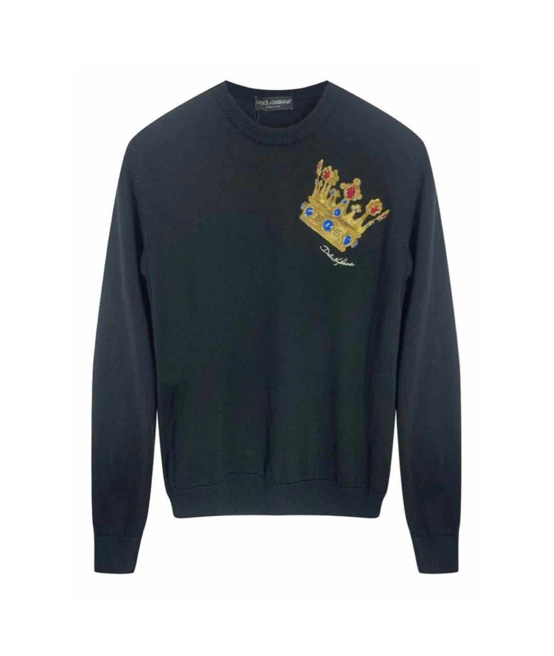 DOLCE&GABBANA Черный шерстяной джемпер / свитер, фото 1