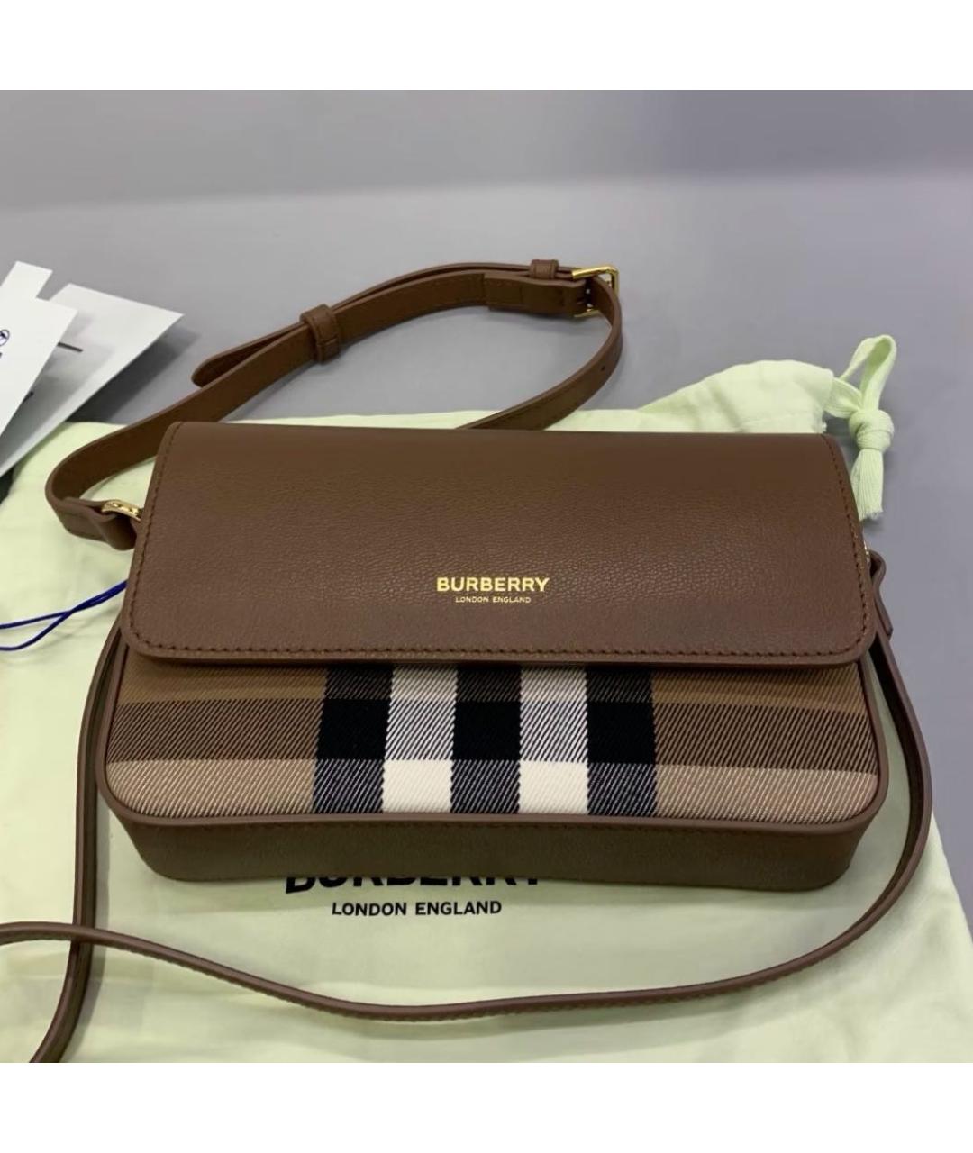 BURBERRY Коричневая сумка через плечо, фото 3