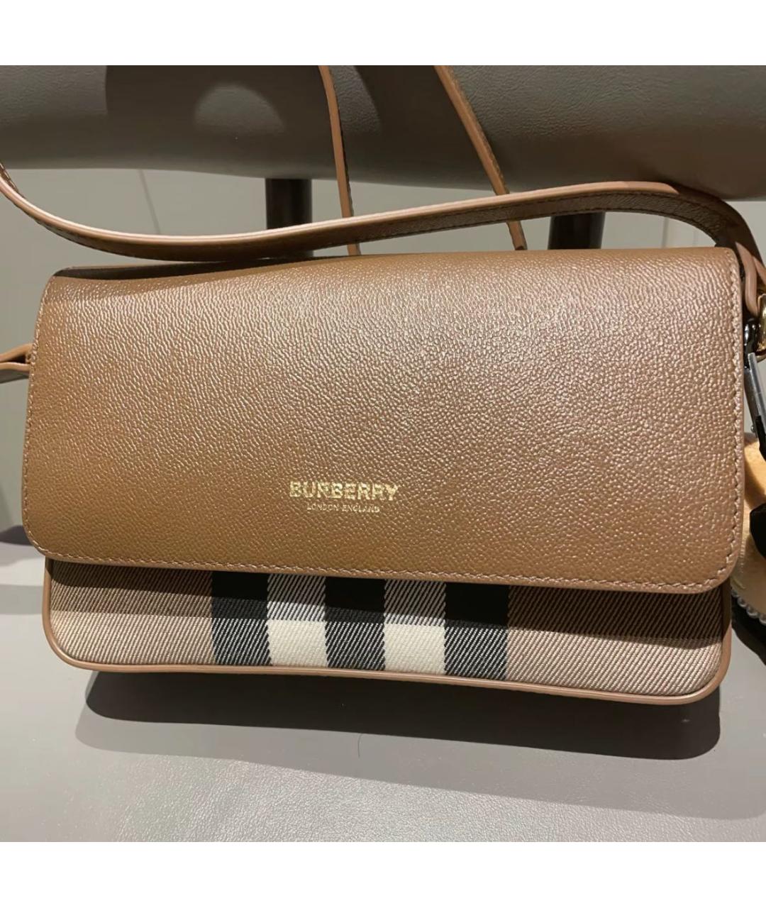 BURBERRY Коричневая сумка через плечо, фото 4